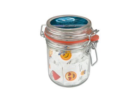 Maxi Weckglas 0,4 Liter, mit Süßigkeiten