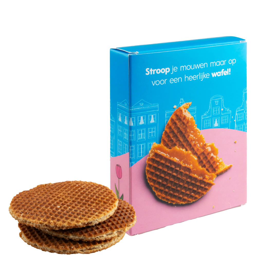 Schachtel mit 3 Niederländische Butterstroopwaffel
