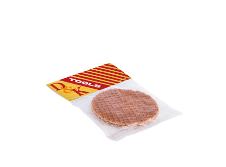 Niederländische Butterstroopwaffel mit Topkarte