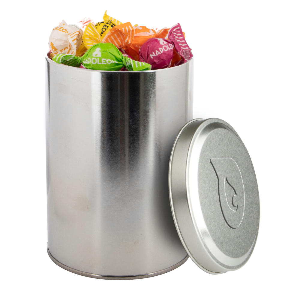 Große Dose geprägt 1,3 L mit Süßigkeiten
