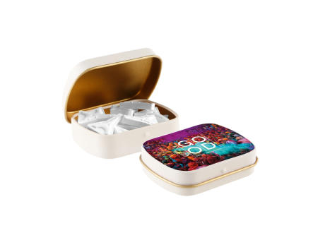 Mini Klappdeckeldose mit Form Pfefferminz