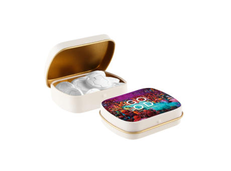 Mini Klappdeckeldose mit Form Pfefferminz