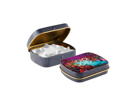 Mini Klappdeckeldose mit Form Pfefferminz