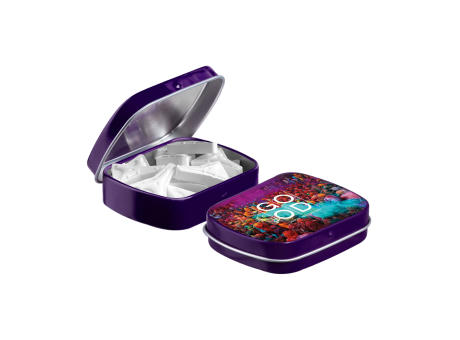 Mini Klappdeckeldose mit Form Pfefferminz