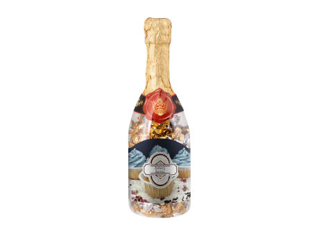 Champagnerflasche mit Metallic Sweets