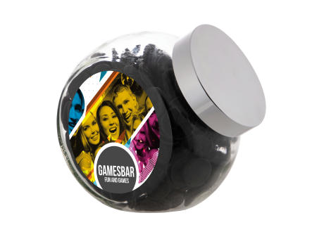 Großes Glas 2 Liter gefüllt mit Süßigkeiten