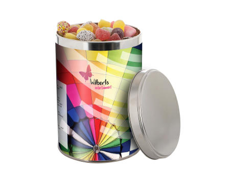 Große Dose 1,3 Liter, gefüllt mit Süßigkeiten