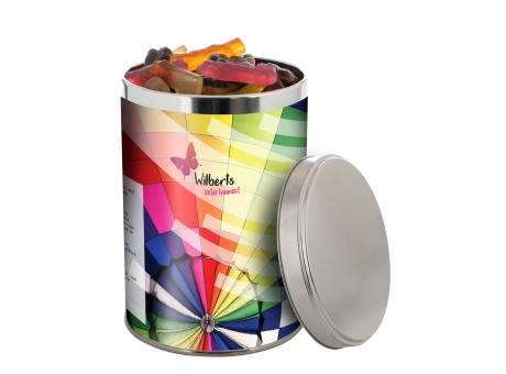 Große Dose 1,3 Liter, gefüllt mit Süßigkeiten