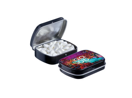 Mini Klappdeckeldose mit Pfefferminz