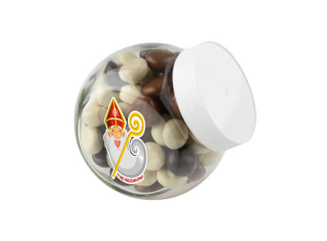 Kleines Glas 0,4 Liter gefüllt mit Süßigkeiten