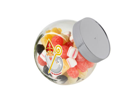 Kleines Glas 0,4 Liter gefüllt mit Süßigkeiten