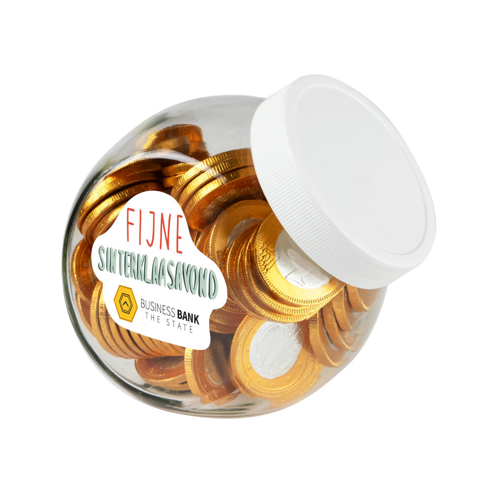 Medium Glas 0,9 Liter gefüllt mit Süßigkeiten