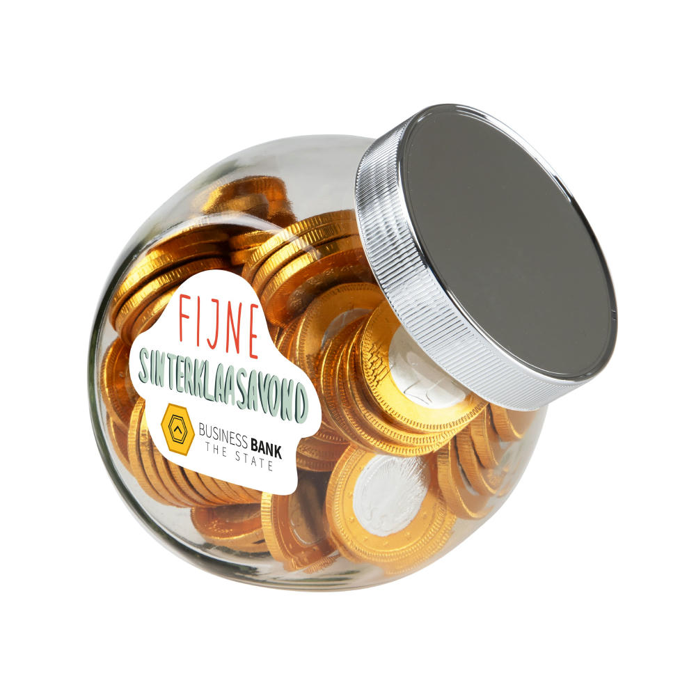 Medium Glas 0,9 Liter gefüllt mit Süßigkeiten