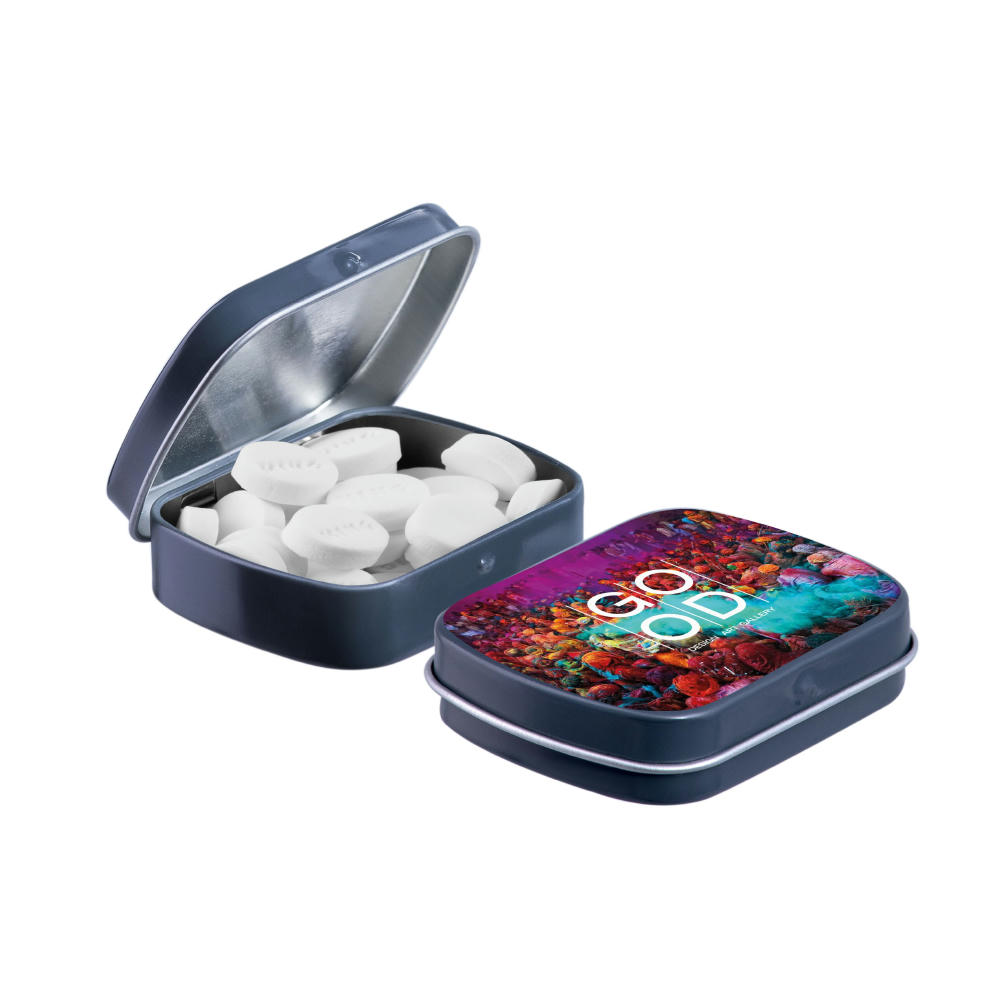 Mini Klappdeckeldose mit Pfefferminz