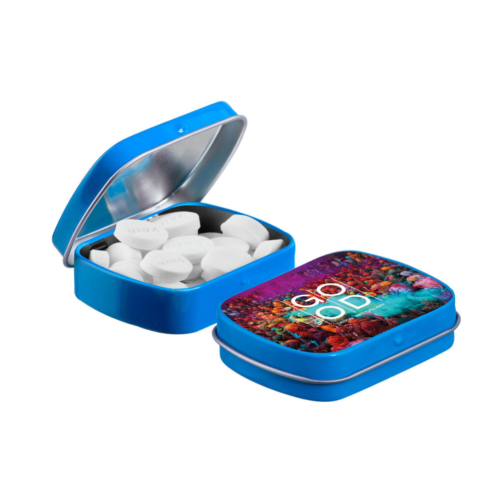 Mini Klappdeckeldose mit Pfefferminz