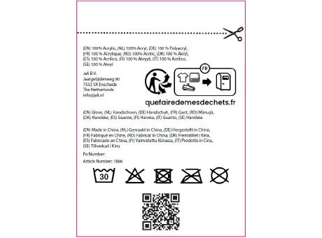 Touchscreen Handschuhe mit Label 