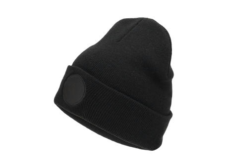 Niltons Strickmütze mit rundem Aufnäher