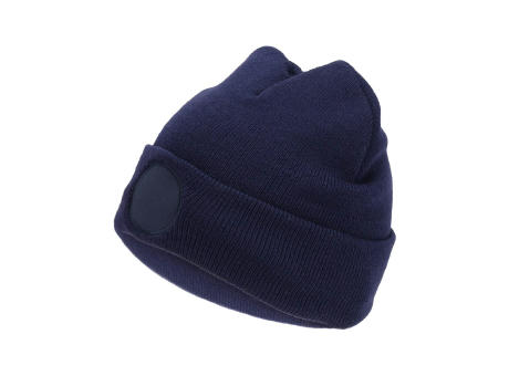 Niltons Strickmütze mit rundem Aufnäher