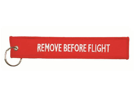 Hangtag "Remove before flight" 
