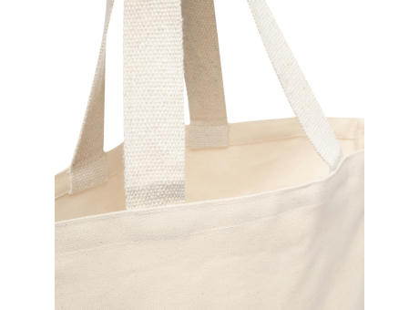 Grosse Baumwoll Shopper mit Jute Boden