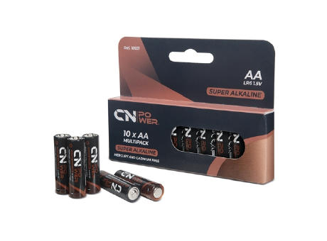PACK DE PILAS ALCALINAS R6-AA "CN POWER" (10 UD.)
