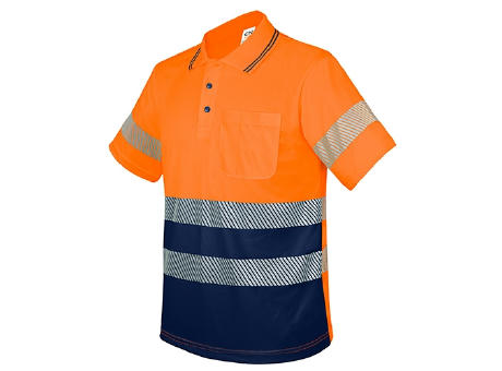 POLO CON BOLSILLO Y BANDAS REFLECTANTES ELÁSTICAS “QVO”