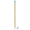 LÁPIZ MADERA CON GOMA COLOR VERDE 