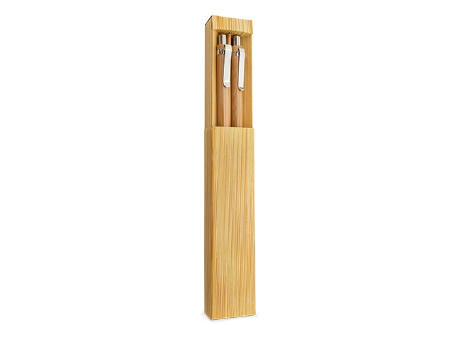 SET BOLIGRAFO Y PORTAMINAS BAMBU 