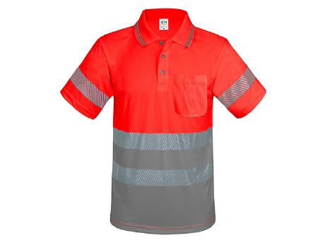 POLO CON BOLSILLO Y BANDAS REFLECTANTES ELÁSTICAS “QVO”