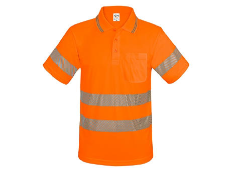 POLO CON BOLSILLO Y BANDAS REFLECTANTES ELÁSTICAS “QVO”