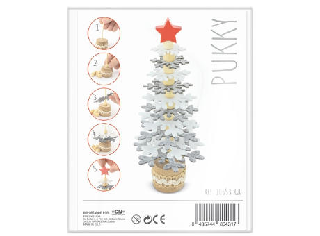 ARBOLITO DE NAVIDAD RPET Y MADERA RECICLADA 
