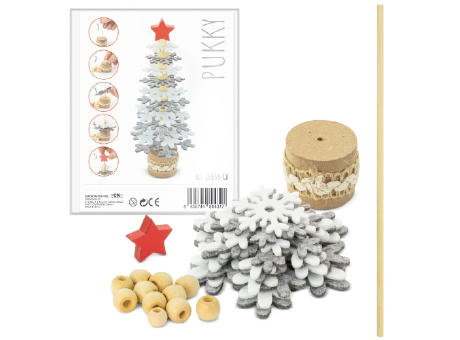ARBOLITO DE NAVIDAD RPET Y MADERA RECICLADA 
