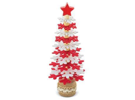 ARBOLITO DE NAVIDAD RPET Y MADERA RECICLADA 