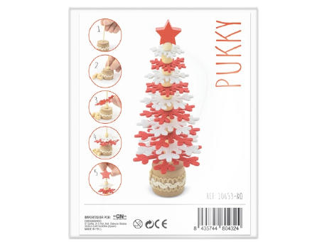 ARBOLITO DE NAVIDAD RPET Y MADERA RECICLADA 