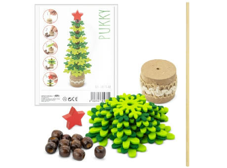 ARBOLITO DE NAVIDAD RPET Y MADERA RECICLADA 