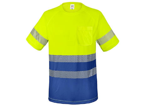 CAMISETA CON BOLSILLO Y BANDAS REFLECTANTES ELÁSTICAS "QVO"
