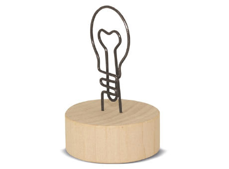 MEMO CLIP CON BASE DE MADERA 