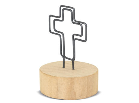 MEMO CLIP CON BASE DE MADERA 