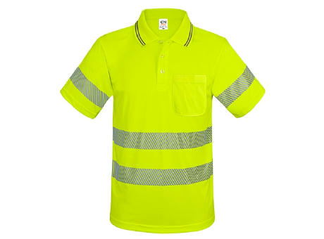 POLO CON BOLSILLO Y BANDAS REFLECTANTES ELÁSTICAS “QVO”