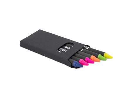 CAJITA DE 6 CERAS FLUOR 