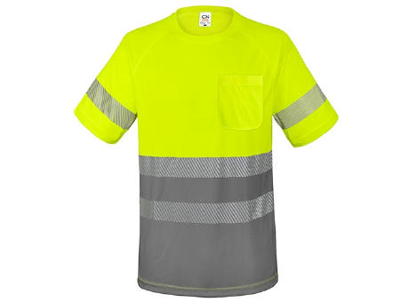 CAMISETA CON BOLSILLO Y BANDAS REFLECTANTES ELÁSTICAS "QVO"