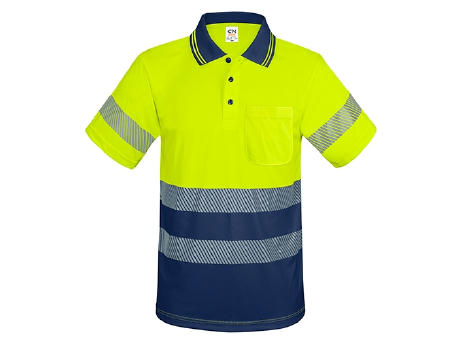 POLO CON BOLSILLO Y BANDAS REFLECTANTES ELÁSTICAS “QVO”
