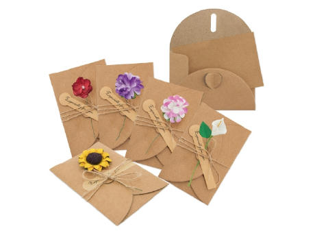 TARJETAS VINTAGE FLORES SECAS (PACK DE 10)