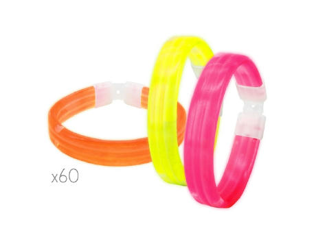 PULSERAS LUMINOSAS "NEÓN PARTY" (PACK DE 60)
