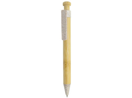 BOLIGRAFO DE BAMBÚ Y FIBRA DE TRIGO "KOBAX"