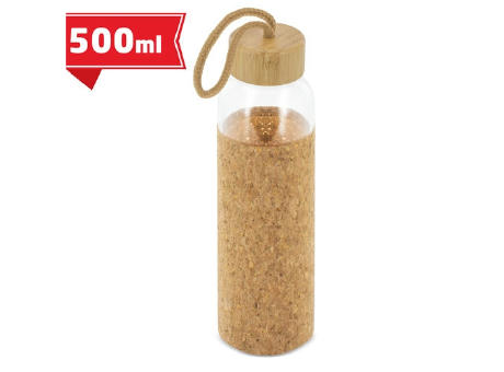BOTELLA CRISTAL TAPON BAMBU/CORCHO "ZASI"