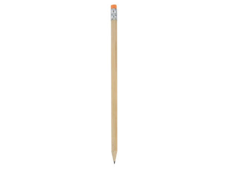 LÁPIZ MADERA CON GOMA COLOR NARANJA 