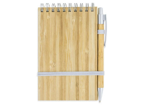 BLOC BAMBU CON BOLIGRAFO NATURE