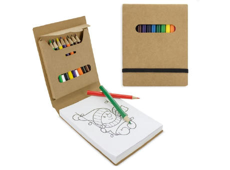 LIBRETA DE COLOREAR CON CAJITA12 COLORES "PINTUR"