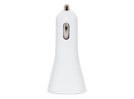 CARGADOR DE COCHE DOBLE USB BLANCO